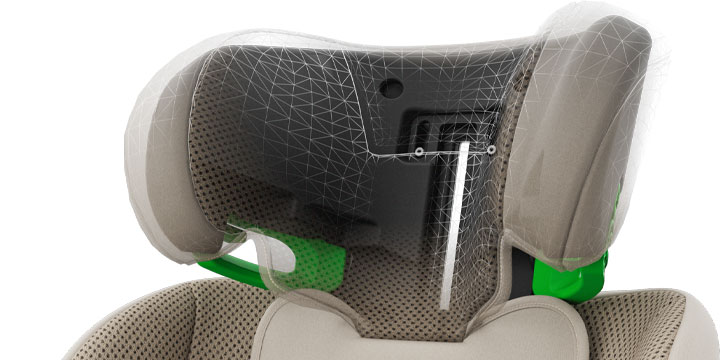 Fotelik Kinderkraft chroniony zagłówek