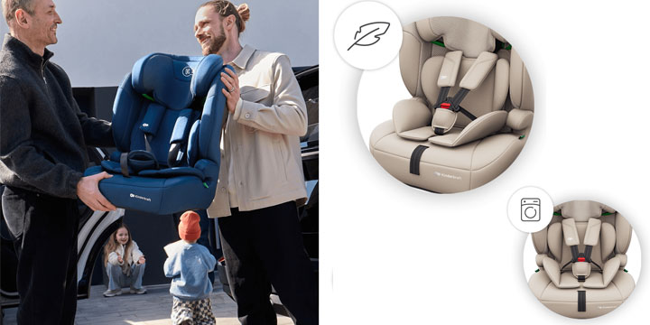 Fotelik Kinderkraft Comfort Up 2 Plus tapicerka zdejmowana do prania 