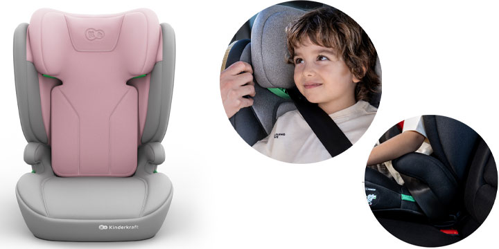 Fotelik Kinderkraft z montażem na pas