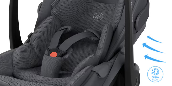 Fotelik dla noworodka z oddychającą tapicerką