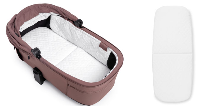 Modny wózek dziecięcy Muuvo z wygodnym materacem w gondoli 